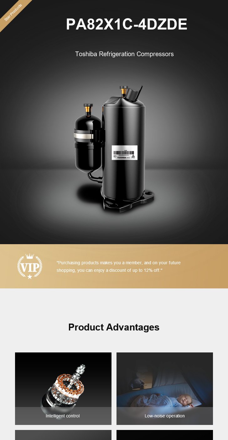 Toshiba Compressor PA82X1C-4DZDE, technical parameters pdf, structure diagram